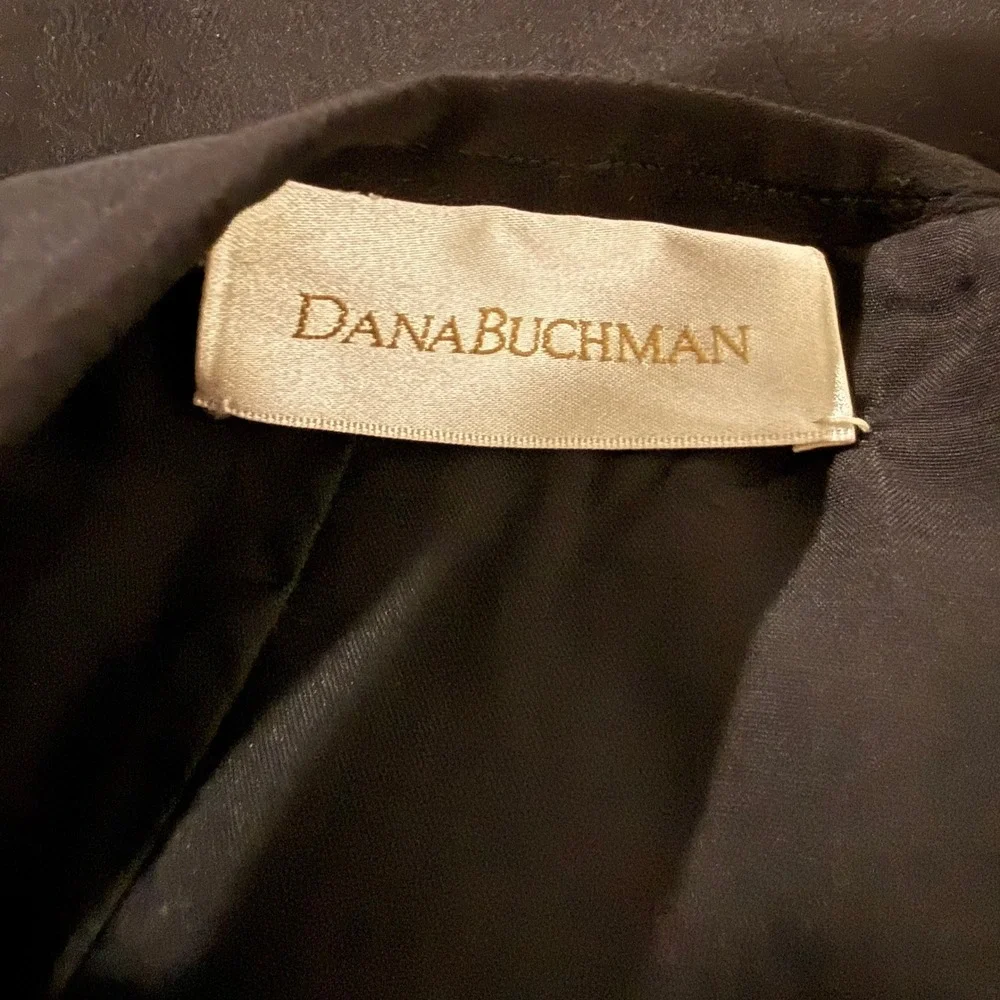 Dana Buchman Pencil Skirt Womens 6 Black Excellent 100% Silk Professional Chic